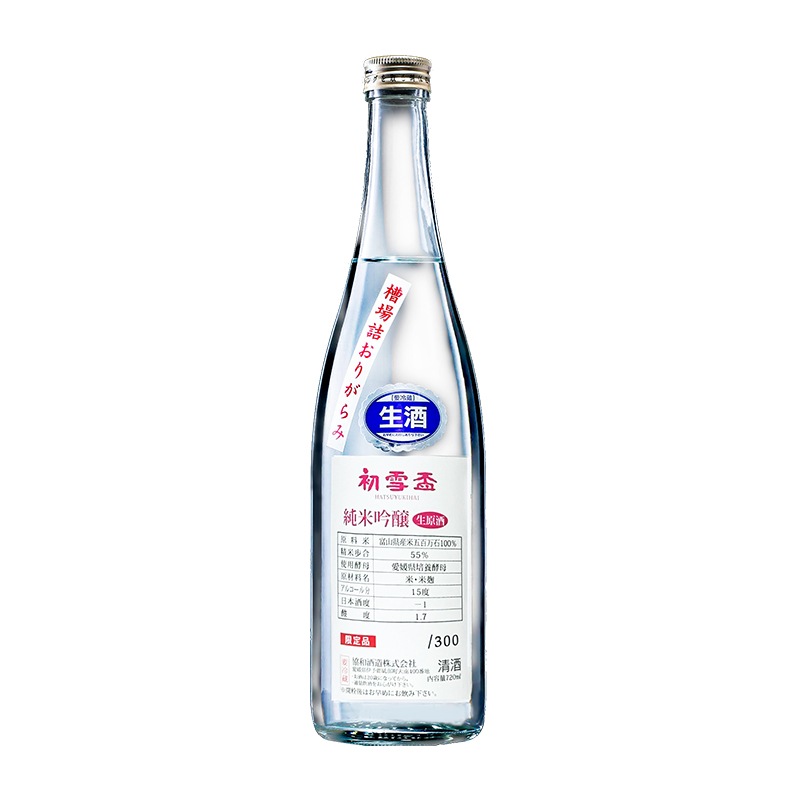 初雪盃 純米吟釀 五百萬石  無濾過薄濁生原酒 720ml